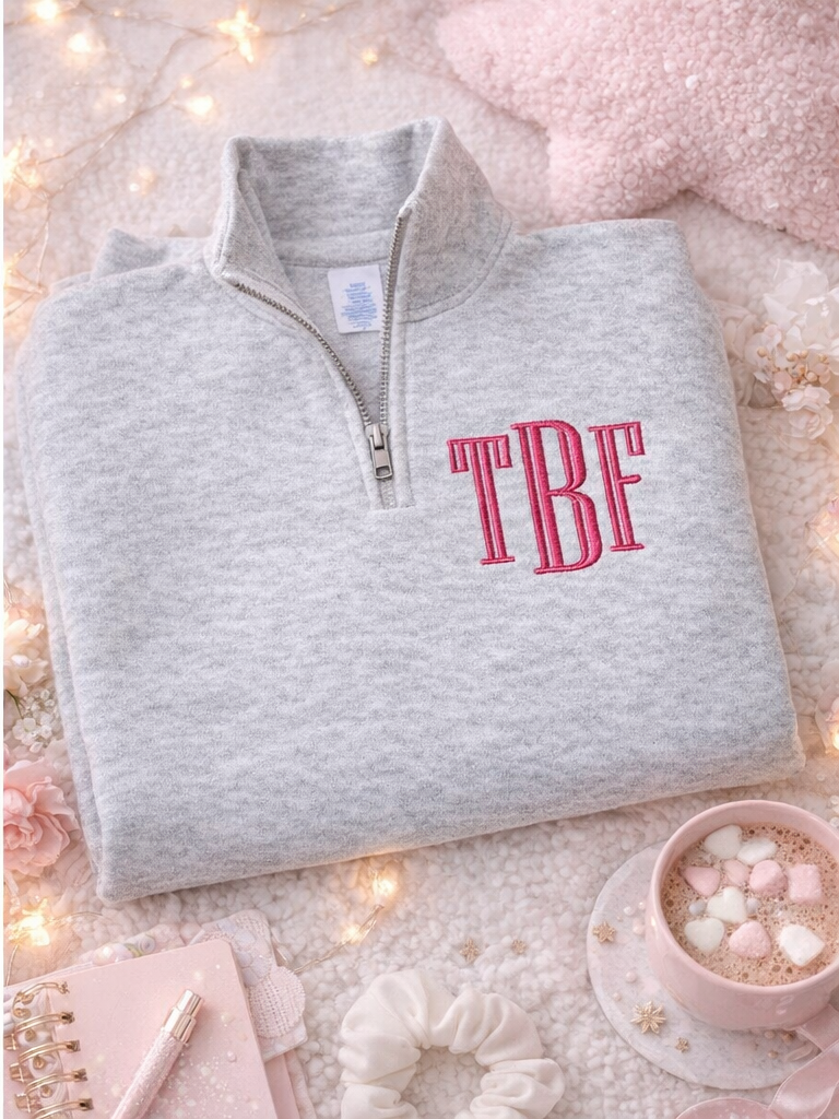 Monogrammed Quarter Zip