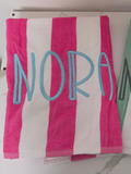 Personalized beach towel