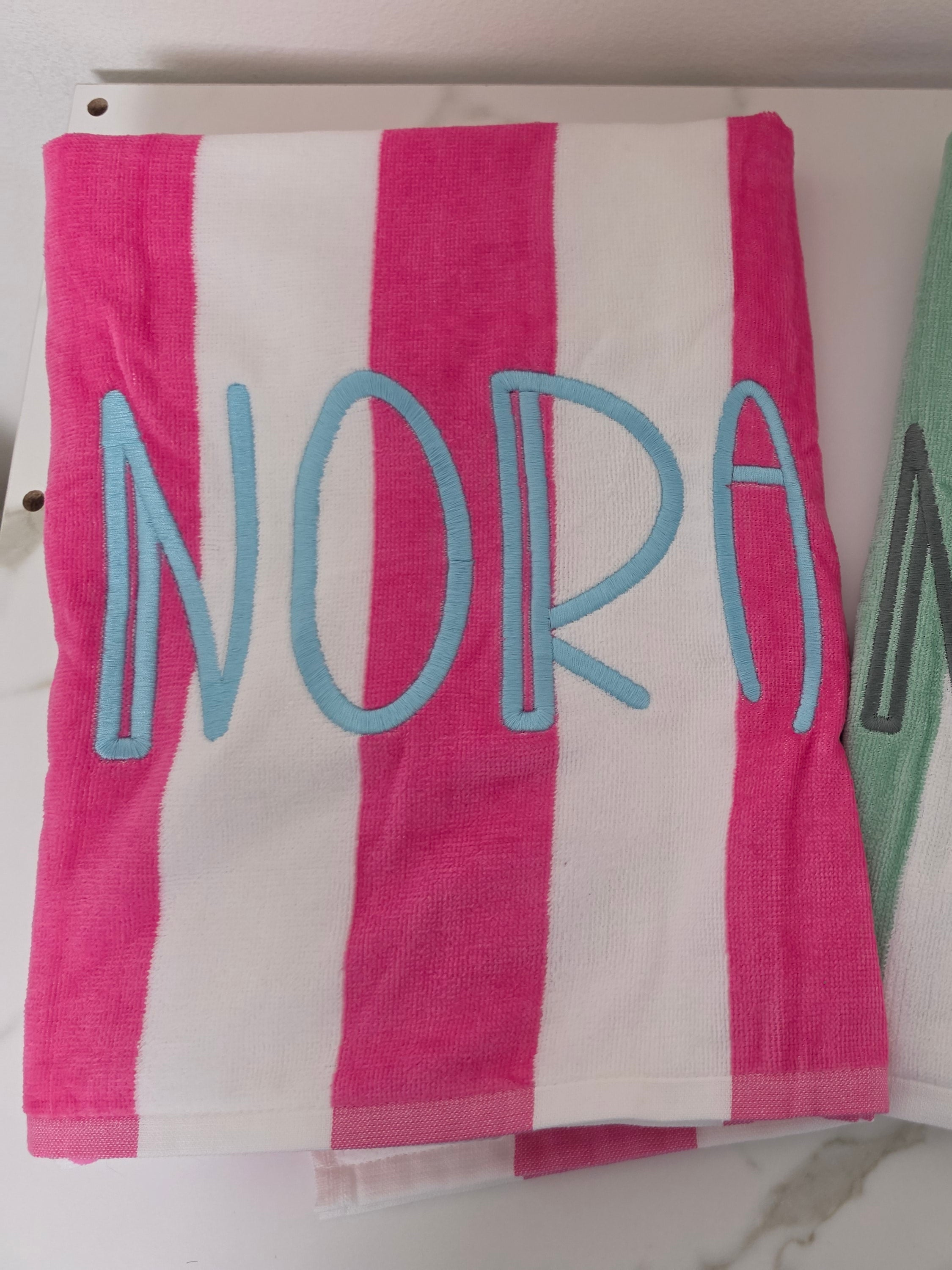 Personalized beach towel