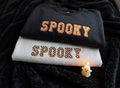 Spooky Checkered Embroidered Sweatshirt